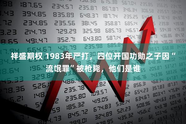 祥盛期权 1983年严打，四位开国功勋之子因“流氓罪”被枪毙，他们是谁